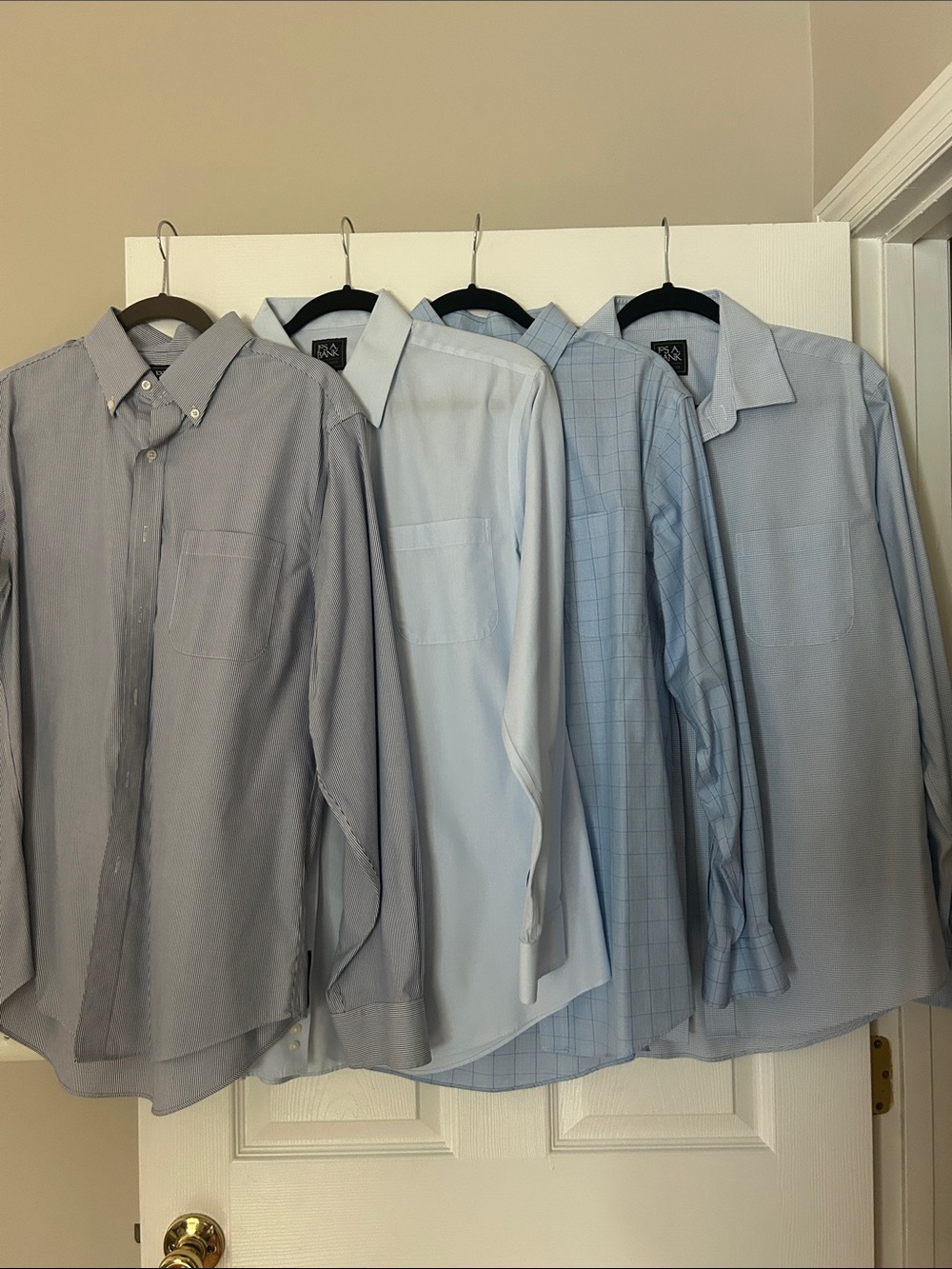 Set of 4 Jos. A. Bank 16-35 Men's Light Blue Dress Shirt Collection